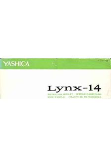 Yashica Lynx manual. Camera Instructions.